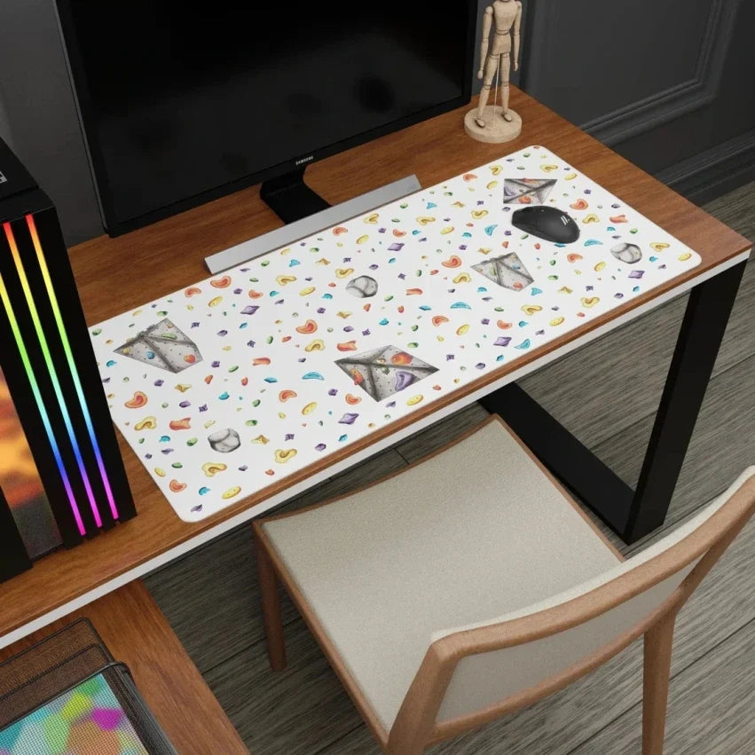 Bouldering Wall Deskmat Mousepad – Watercolour Style