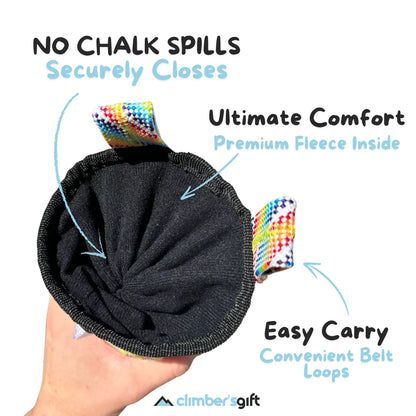 Rainbow Climbing Rope Chalk Bag