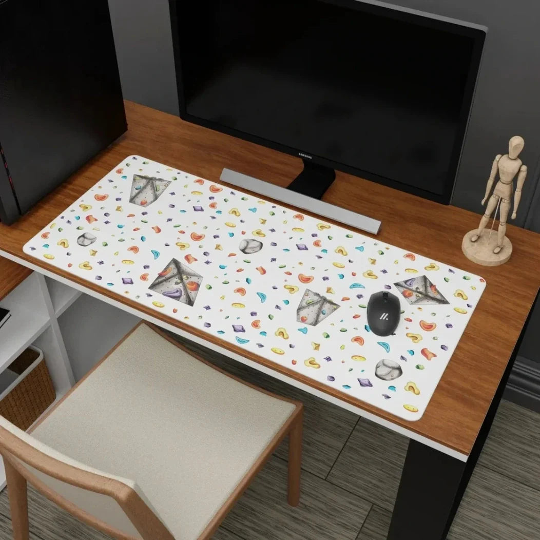 Bouldering Wall Deskmat Mousepad – Watercolour Style