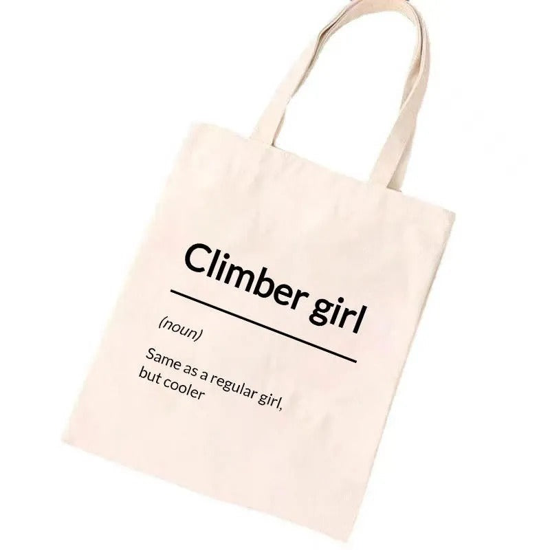 Climber Girl Tote Bag