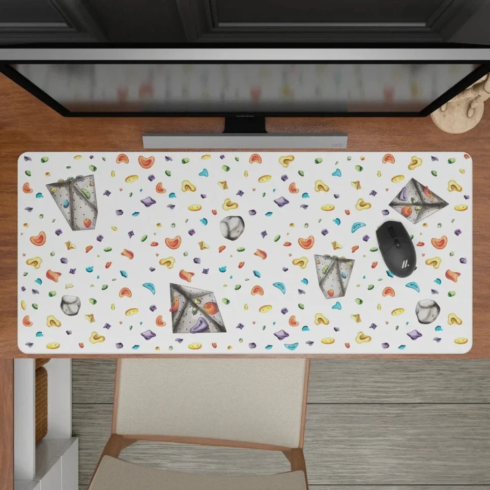 Bouldering Wall Deskmat Mousepad – Watercolour Style