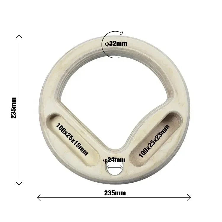 Gymnastic Hangboard Rings with Triple Hangboard Edges