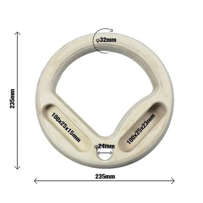 Gymnastic Hangboard Rings with Triple Hangboard Edges