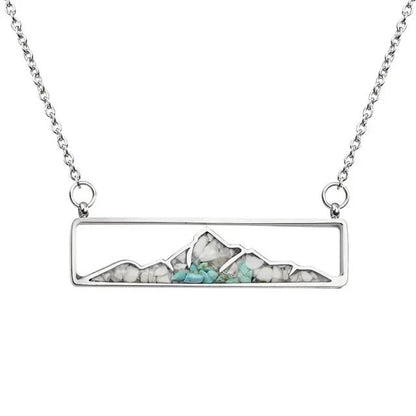 Lauren-Spencer Turquoise White Howlite Mountain Necklace