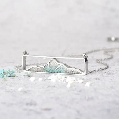 Lauren-Spencer Turquoise White Howlite Mountain Necklace