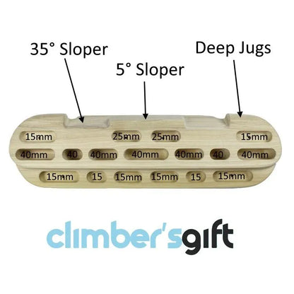 Wall Mounted Wooden Hangboard