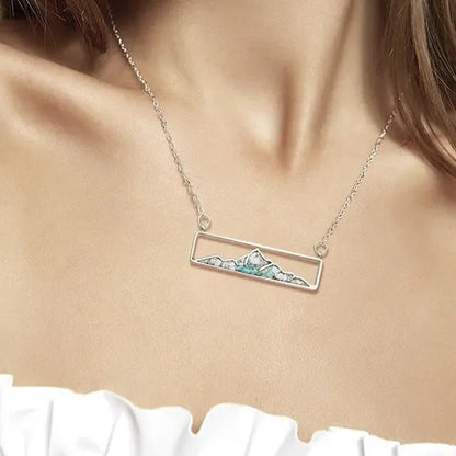 Lauren-Spencer Turquoise White Howlite Mountain Necklace